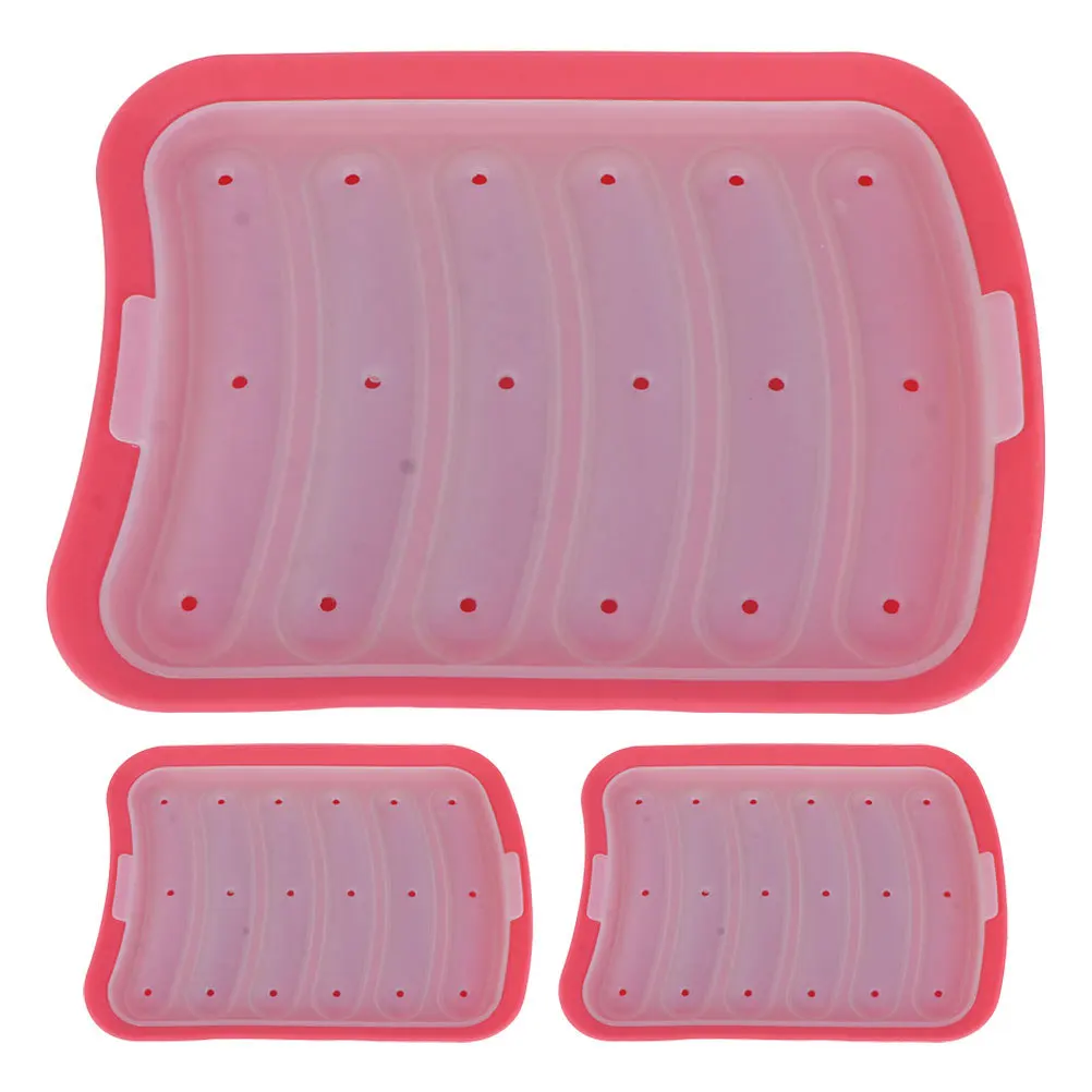 

3Pcs Silicone Sausage Molds for Baking DIY Hot Dog Baby Food Maker Reusable Silicone Bakeware Hot Dog Bread Molds