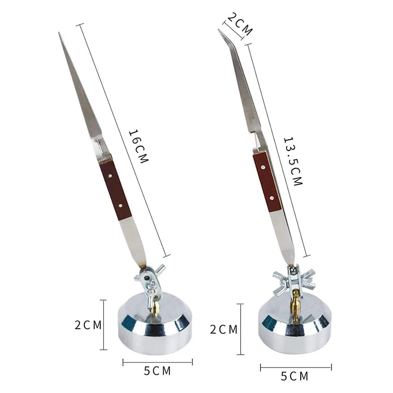 Professional 360° Rotating Cross Lock Soldering Tweezers, Stainless Steel Jewelry Welding Tool