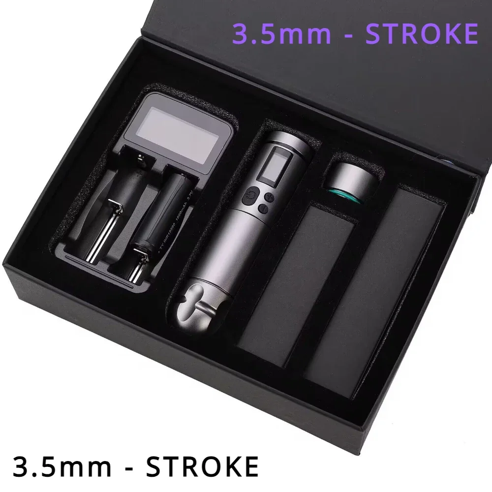 3.5mmStroke Motor Pen Rechargeable Battery Pen Tattoo Pen Cutting Line Tattoo All-in-One Machine Suit Xia An Tattoo Wireless