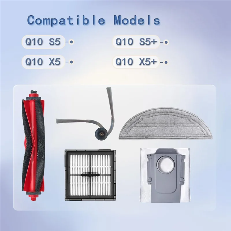 BAAM-ชุดอุปกรณ์เสริมสําหรับ Roborock Q10 S5, Q10 S5 + , Q10 X5, Q10 X5 + เครื่องดูดฝุ่นหุ่นยนต์