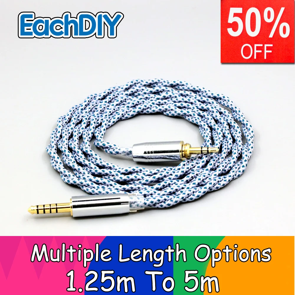 

99% Pure Silver Mix Graphene OCC Shielding Earphone Cable For Audio-Technica PRO700MK2 PRO5V ATH-pro500mk2 M50 M50RD LN008673
