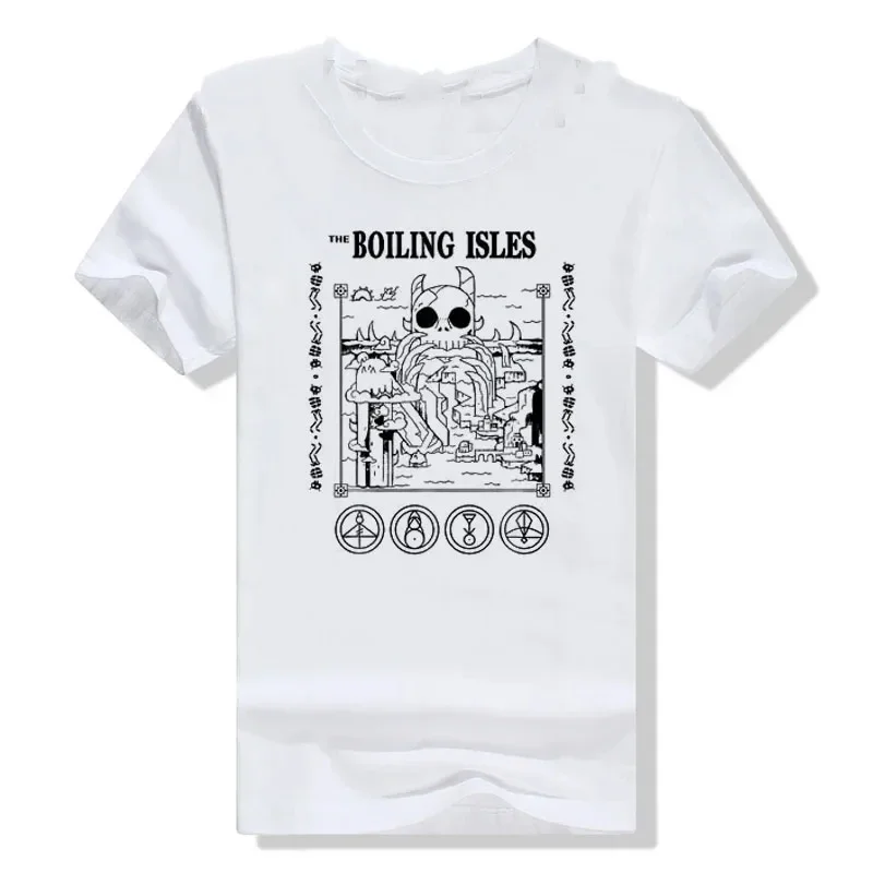 Boiling Islands Owl House Love Short-Sleeved Trendy T-Shirt - Owl Lovers' Patterned Round-neck T-Shirt - Novelty Item