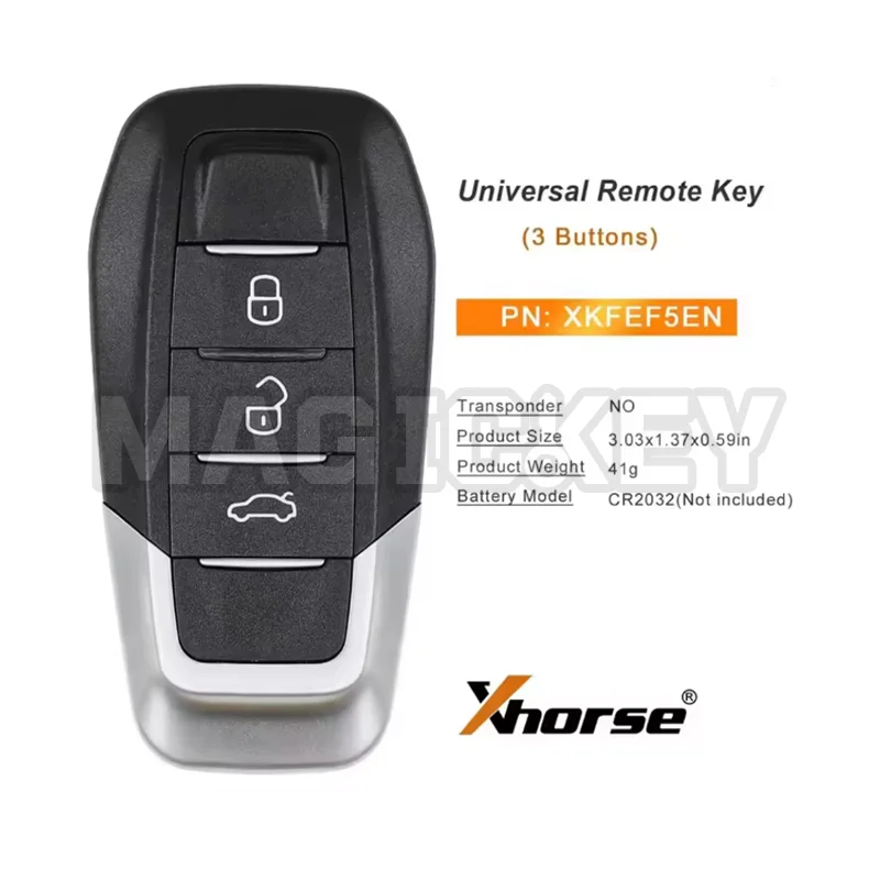 1/2/5 قطعة Xhorse XKFEF5EN FA.LL نوع السلكية مفتاح قابل للطي 3 أزرار مشرق الأسود العالمي مفتاح بعيد #5