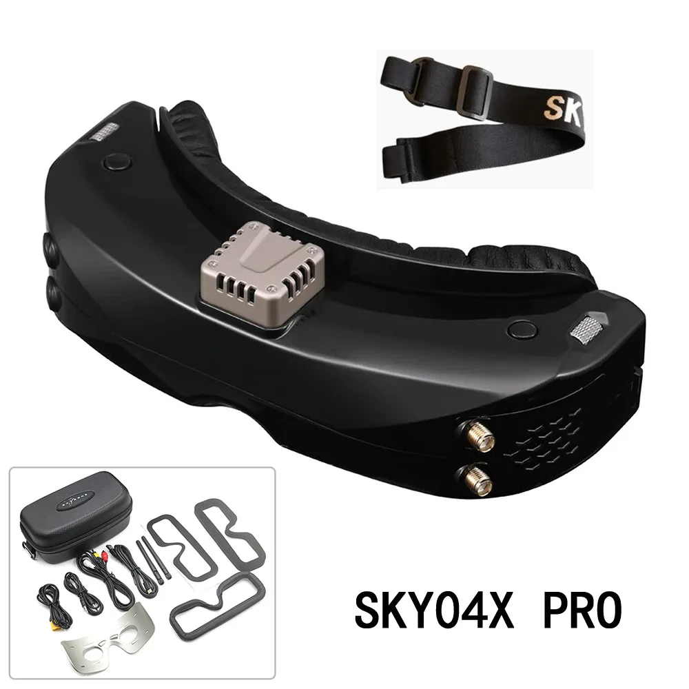 SKYZONE SKY04X PRO FPV Goggles 5.8G 48CH Steadyview Receiver 1920X1080 OLED DVR Head Tracker Fan for RC Airplane Racing Drones