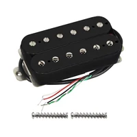 FLEOR Guitarra eléctrica Alnico 5 Pastilla Humbucker Pastilla de puente de guitarra 14K Negro