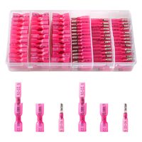 200pcs Heat Shrink Bullet Connectors - Female & Male Waterproof  Automotive Full Insulated Electrical Crimp Wire Terminals Kit