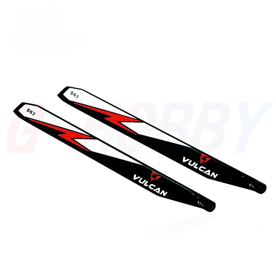 1 คู่ VULCAN 420 มม. 563 มม. 700 มม. 716 มม. คาร์บอนไฟเบอร์ใบมีดโรเตอร์หลักสําหรับเฮลิคอปเตอร์ RC