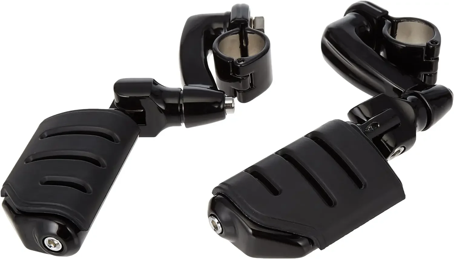 7599 Motorcycle Foot Controls: Longhorn Offset Trident Dually Highway Pegs with Magnum Quick Clamps for 1-1/4