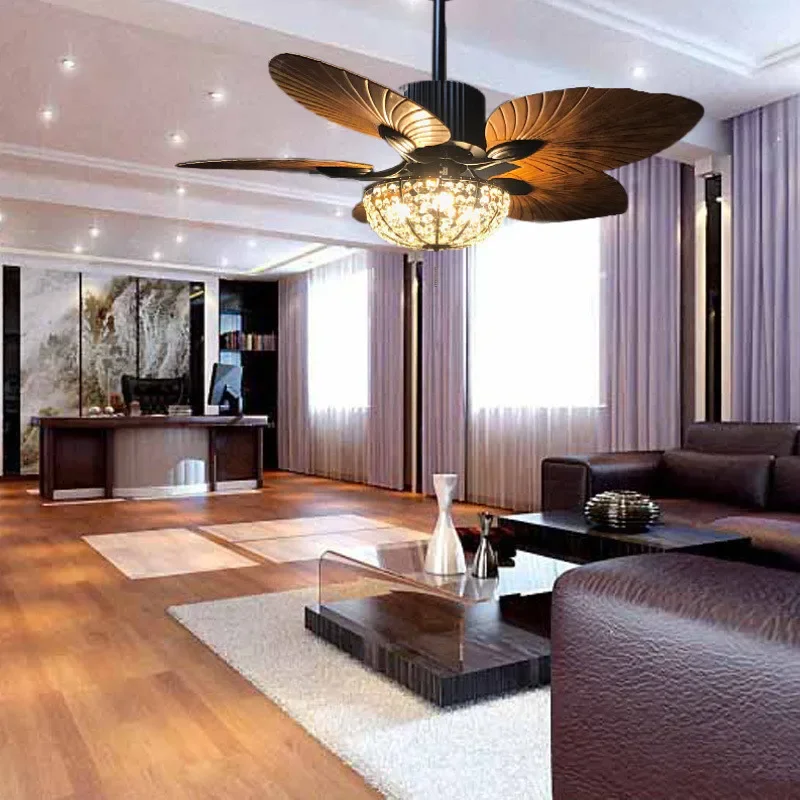 Retro American Luxury Ceiling Fan With Light Ceiling Fan With Led Light Decorative Lighting Ceiling Fan