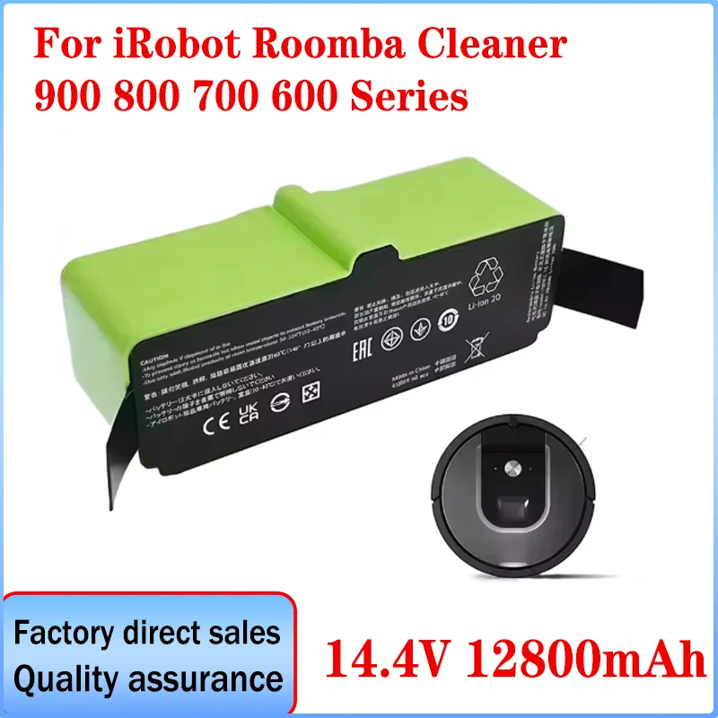 Оригинальный аккумулятор для iRobot Roomba 14,4 В, 12800 мАч, Roomba 500, 600, 700, 800 серии, пылесос iRobot Roomba 620 770 780 580, часть Оригинальный аккумулятор для iRobot Roomba 14,4 В, 12800 мАч, Roomba 500, 600, 700, 800 серии, пылесос iRobot Roomba 620 770 780 580, часть