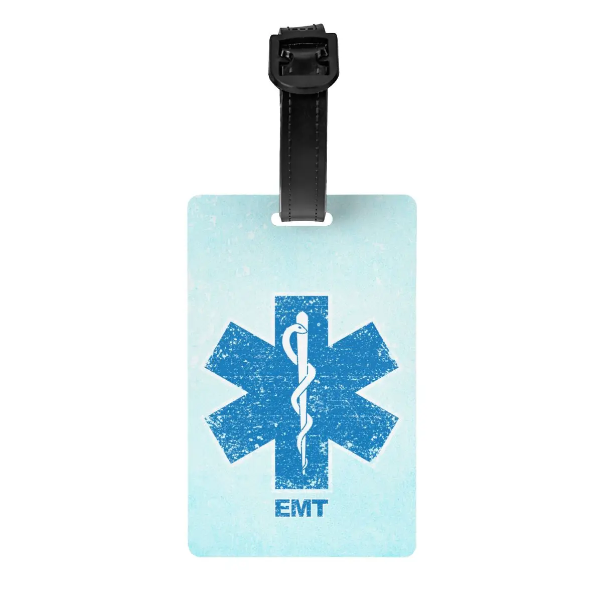 Emt Star Of Life Luggage Tag Custom Paramedic Medic Ambulance Baggage Tags Privacy Cover Name ID Card