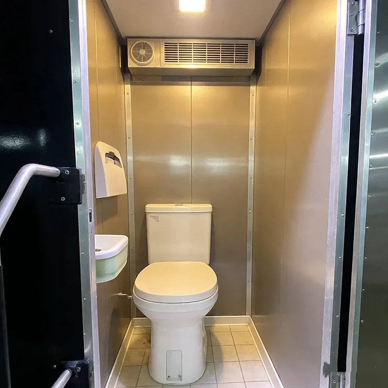Remolque de Baño para Exteriores de 8 Compartimentos, Paneles de Pared Aislantes Resistentes a la Intemperie, Venta Directa de Fábrica, Material Premium, Suministro de Fábrica