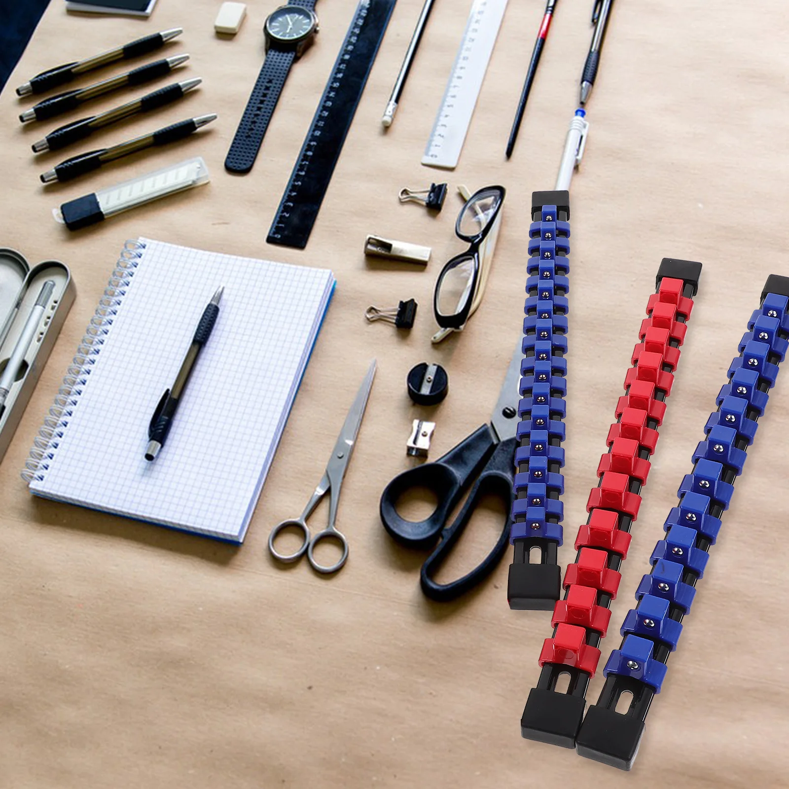 

6Pcs Tool Organizer Socket Holders Organizers Extra Large Base Stability Quick Id Marking Desk Organization 1/2 Socket Organizer