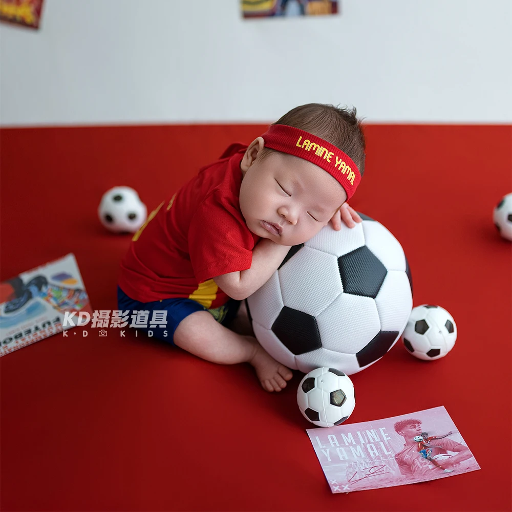 كرة القدم موضوع الوليد التصوير الدعائم مجموعة كرة القدم الطفل جيرسي + عقال كرة القدم الصغيرة صور المشهد ملحق استوديو تبادل لاطلاق النار الدعائم