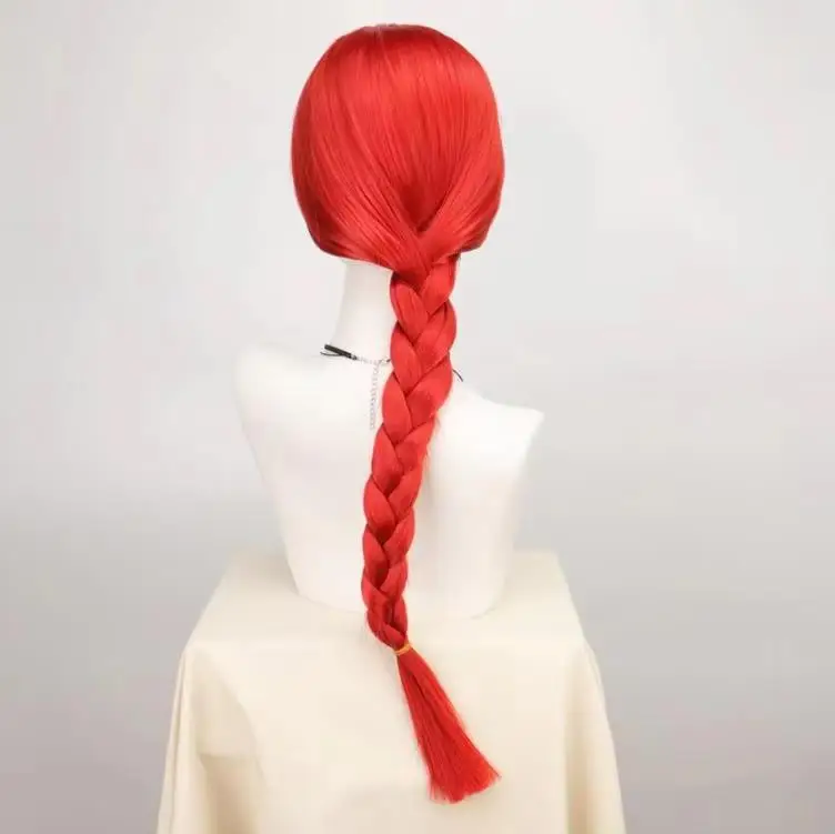 Halloween Synthetic Wigs Movie Toys Women Jessie cosplay wig cowgirl red hair Role play Jessie braid wig image 4