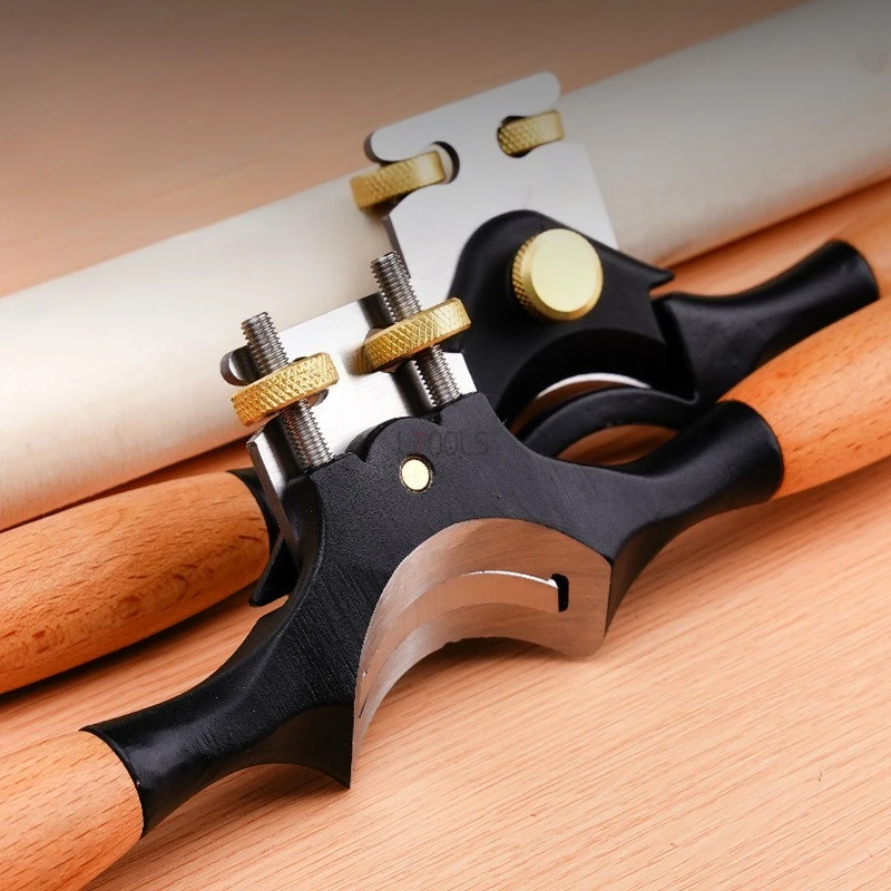 

Ручной деревообрабатывающий инструмент: Регулируемый рубанок-скребок для снятия фаски с деревянных заготовок, с ручкой из черного дерева, с вогнутым дном