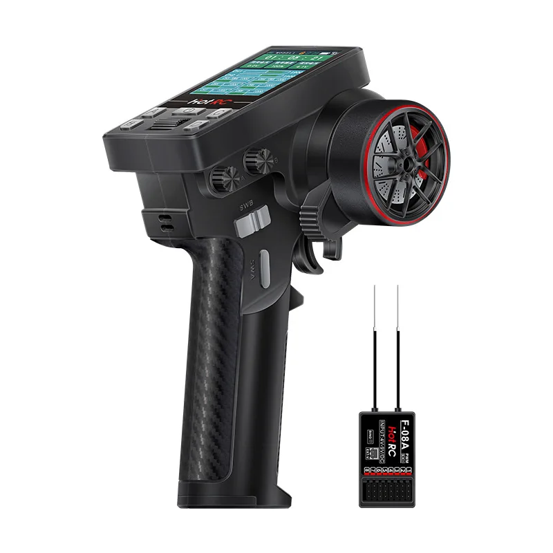 

HOTRC CT8B remote control gun control 8 channel 2.4G color screen rock climbing car ship model tank VRC emulator