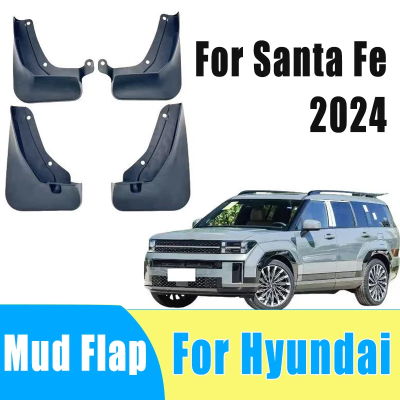 

4pcs Automobiles Tire Mudguard Waterproof Prevent Mud Splashing Car Mud Flap Fender Trim Accessories For Hyundai Santa Fe 2024