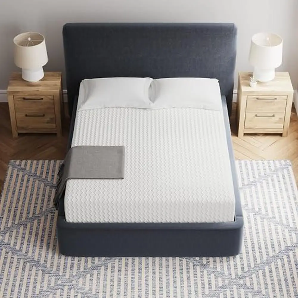 녹차 & 숯 젤 함유 12인치 퀸 사이즈 메모리폼 매트리스 중간 강도 지지 모든 수면자용 빠른 확장 준비 완료