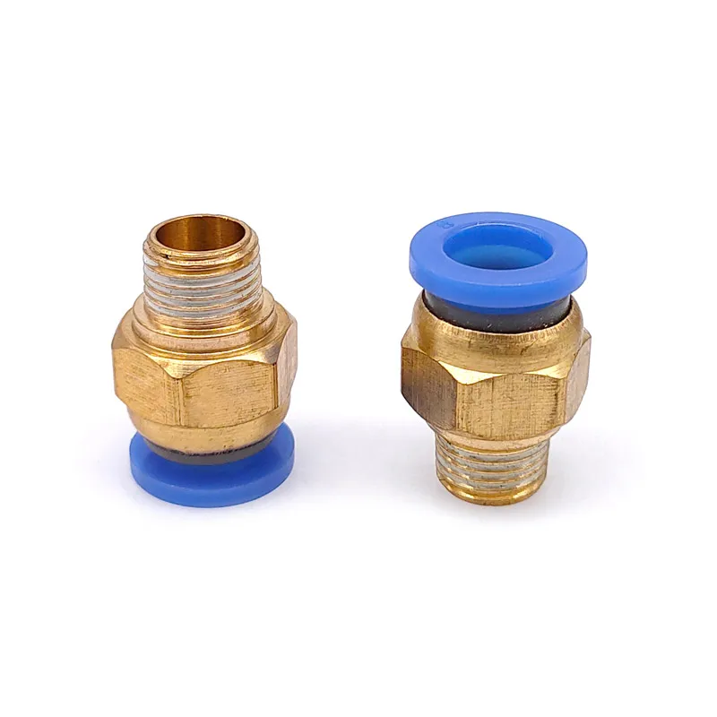 1Pcs Pneumatic Air Connector Fitting PC 4mm 6mm 8mm 10mm Thread 1/8 1/4 3/8 1/2 Hose Fittings Pipe Quick Connectors