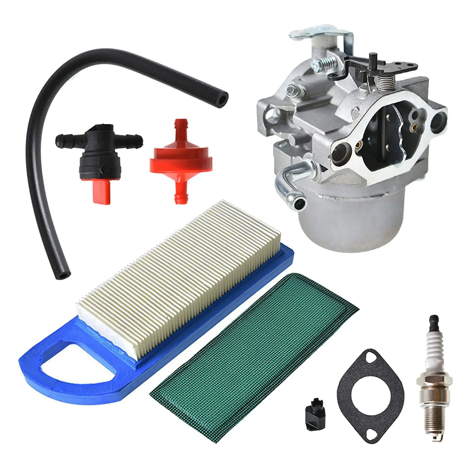 215802 215807 796077 Carburetor Replacement for Briggs & Stratton 590399 215872 217802 217807, with Air Fuel Filter