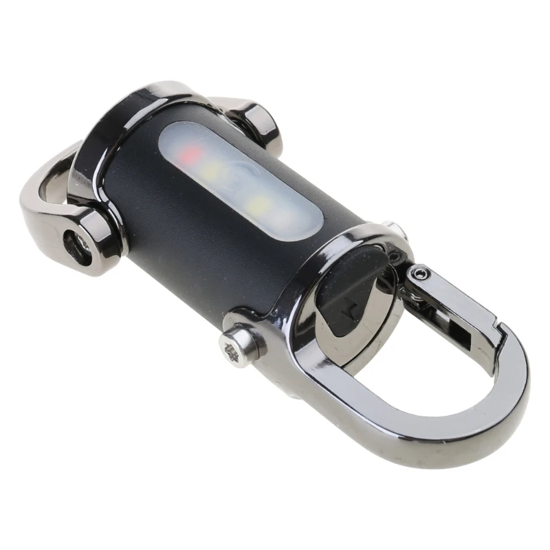 Bright LED Keychain Light Rechargeable Flashlight Pendant Keyring for Camping F3MD