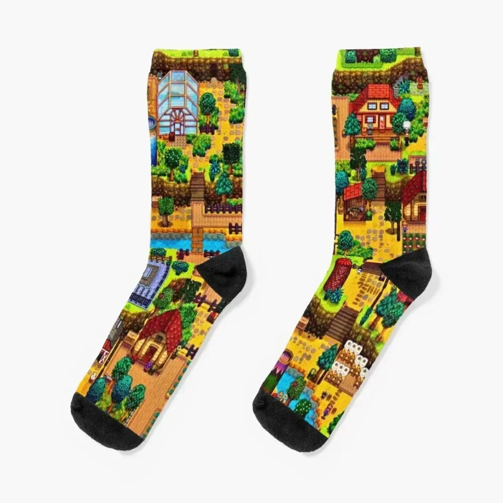 

Stardew valley map Socks ankle halloween hiking summer Women Socks Men's