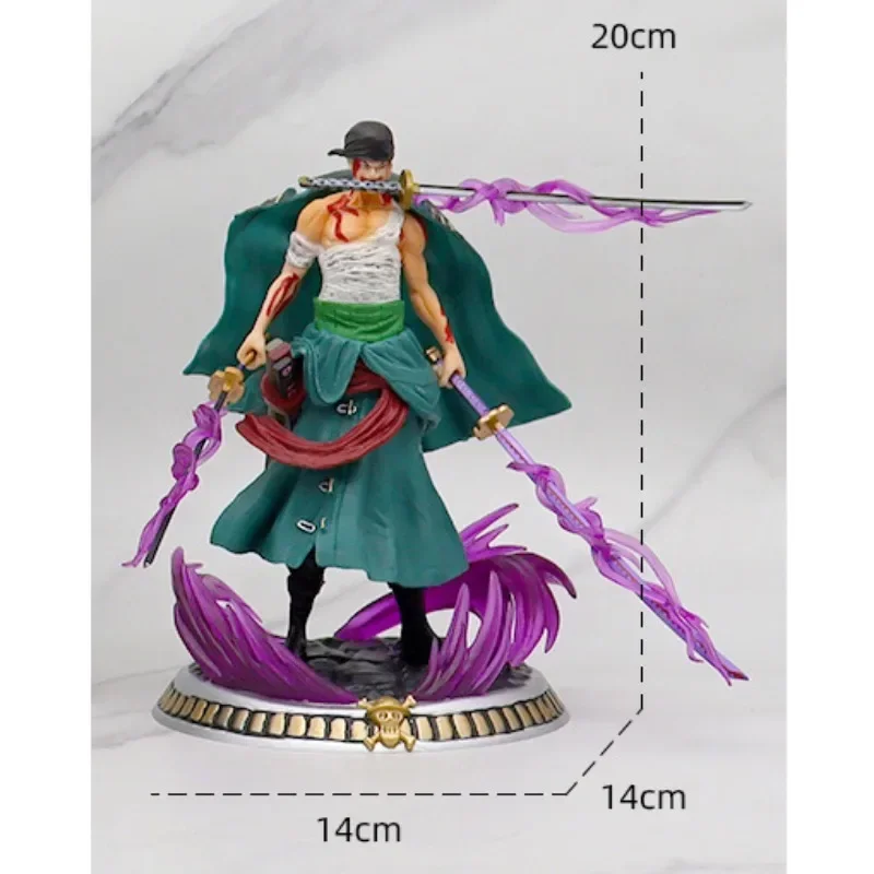 One Piece Anime Three Knives Flow Dream/Bloodbath Solon Thousand Action Figure World Model Ornament Handmade Home Doll Kids Toys