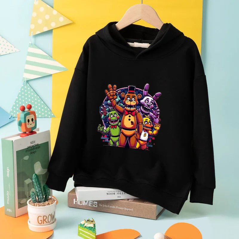 

FNAF Boys Girls Hoodie Five Nights At Freddys Children's Spring Sweatshirt Cartoon Anime Comfortable Sweatshirts Birthday Gifts