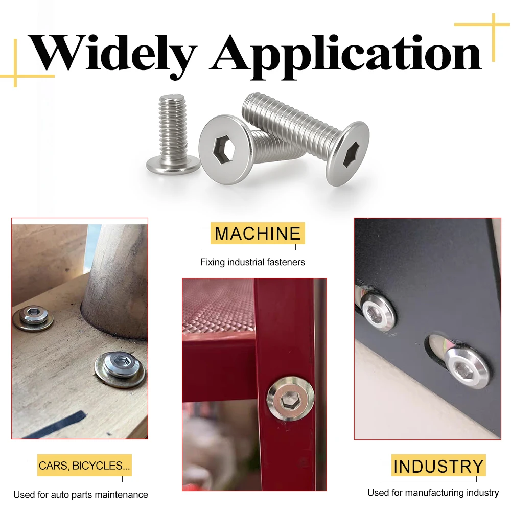M2 M2.5 M3 M4 M5 M6 M8 Hex Hexagon Socket Ultra Thin Super Low Flat Wafer Allen Head Bolt 304 Stainless Steel A2-70 Screws image 6