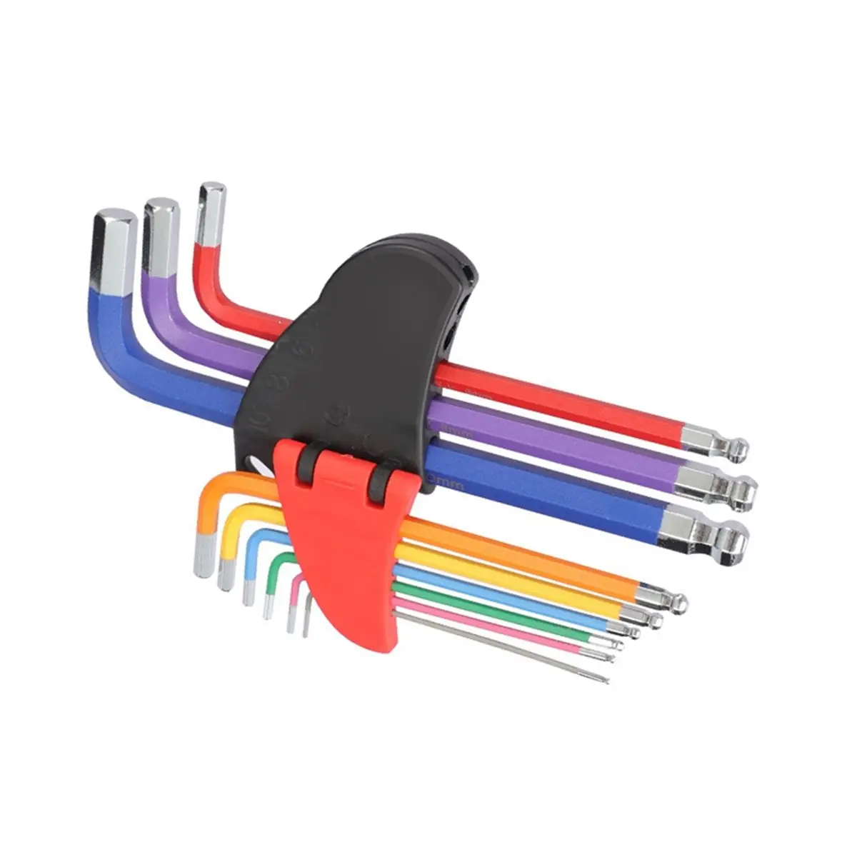 

Набор шестигранных ключей с шаровым наконечником, цветовой кодировка, L-образные, из легированной стали, для ремонта велосипедов, мебели, DIY-проектов