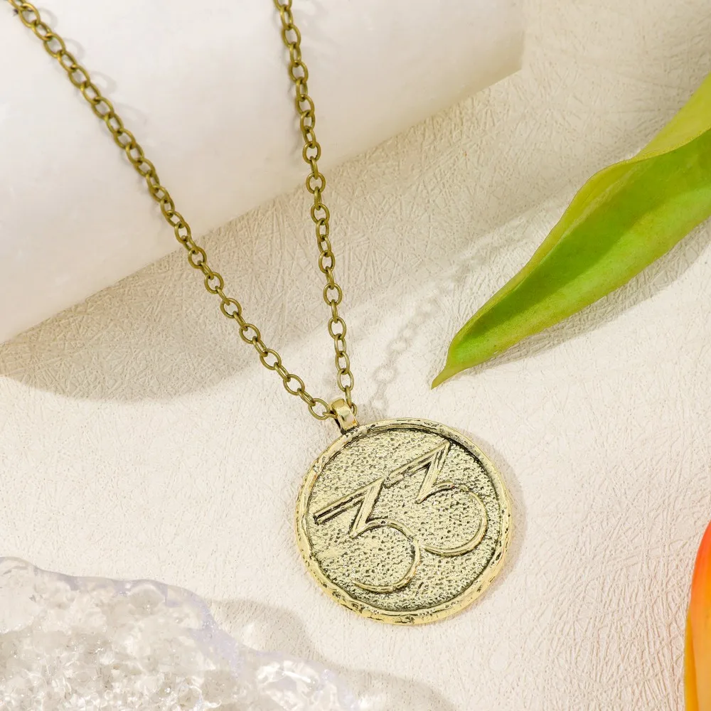 Expedition 33 Game Periphery Necklace Double-Sided Ancient Coin Pendant Fashion Creative Jewelry Accessory Gift  for Men