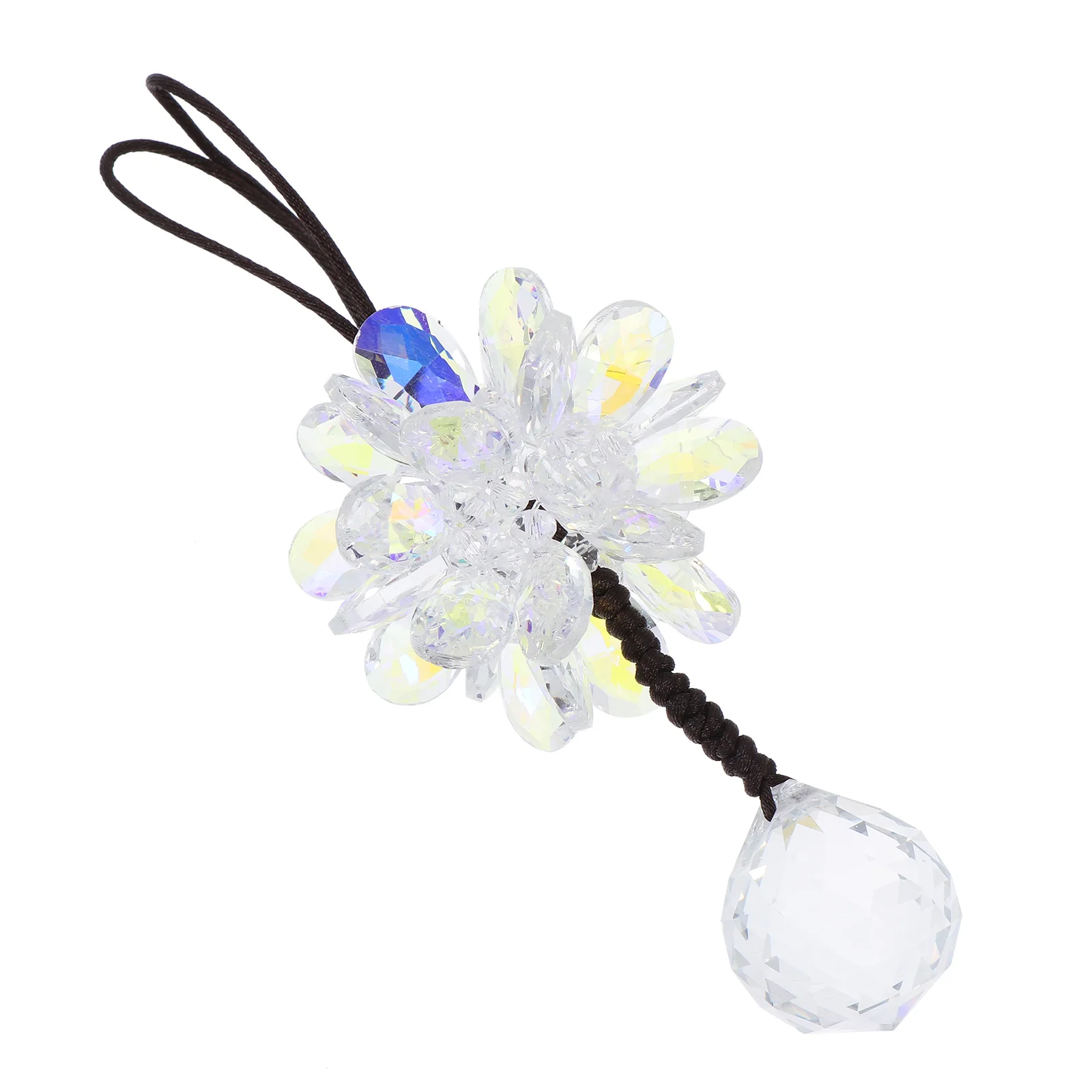 

1Pcs Car Hanging Decor Crystal Flower Pendant Stylish Vehicle-Mounted Ornament for Home Office Auto Aroma Pendant