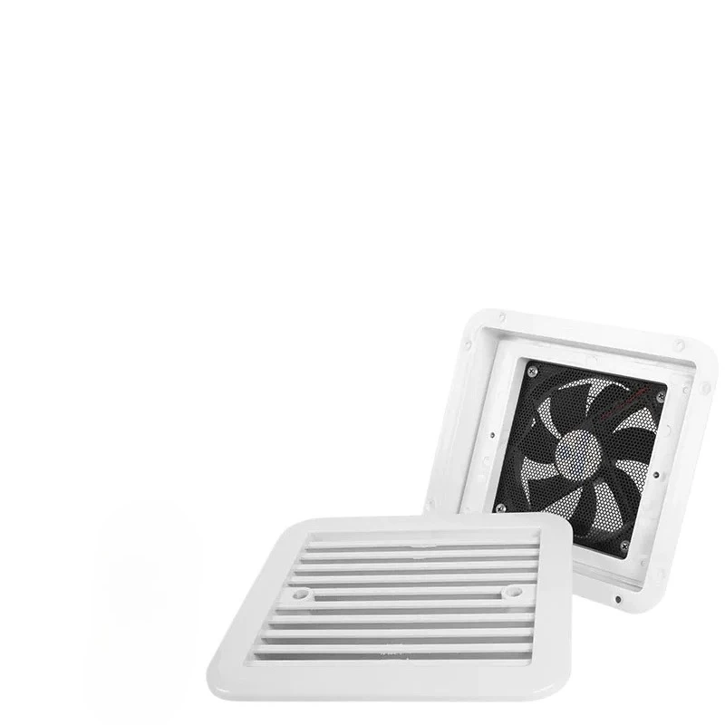 RV Ventilation Fan,12V Silent Side Exhaust Fan, Waterproof Dust-proof Air Vent for Caravan Motorhome Camper Boat Trailer, 205mm