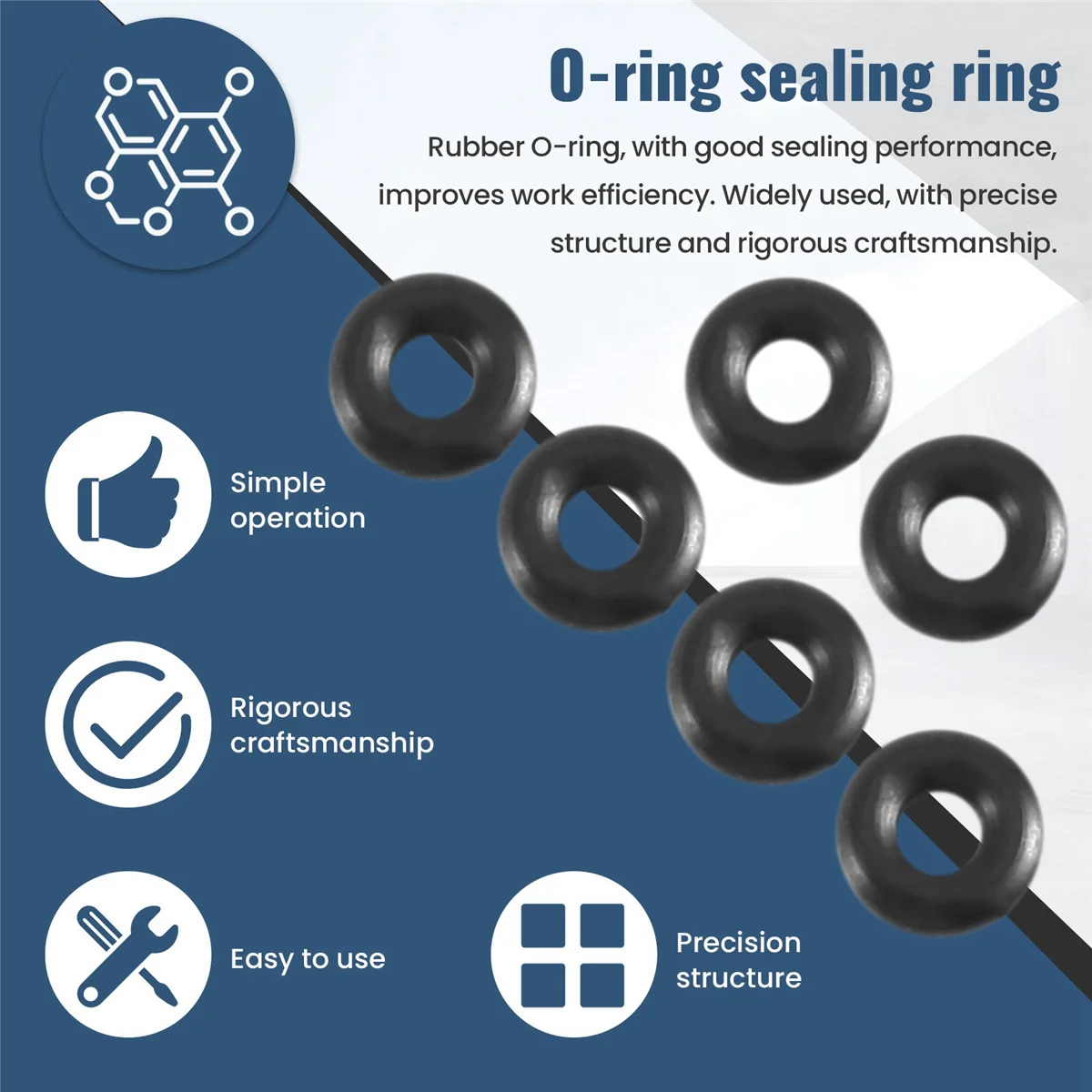 โอริงในยางไนไตรล์6x2มม. 100ชิ้น