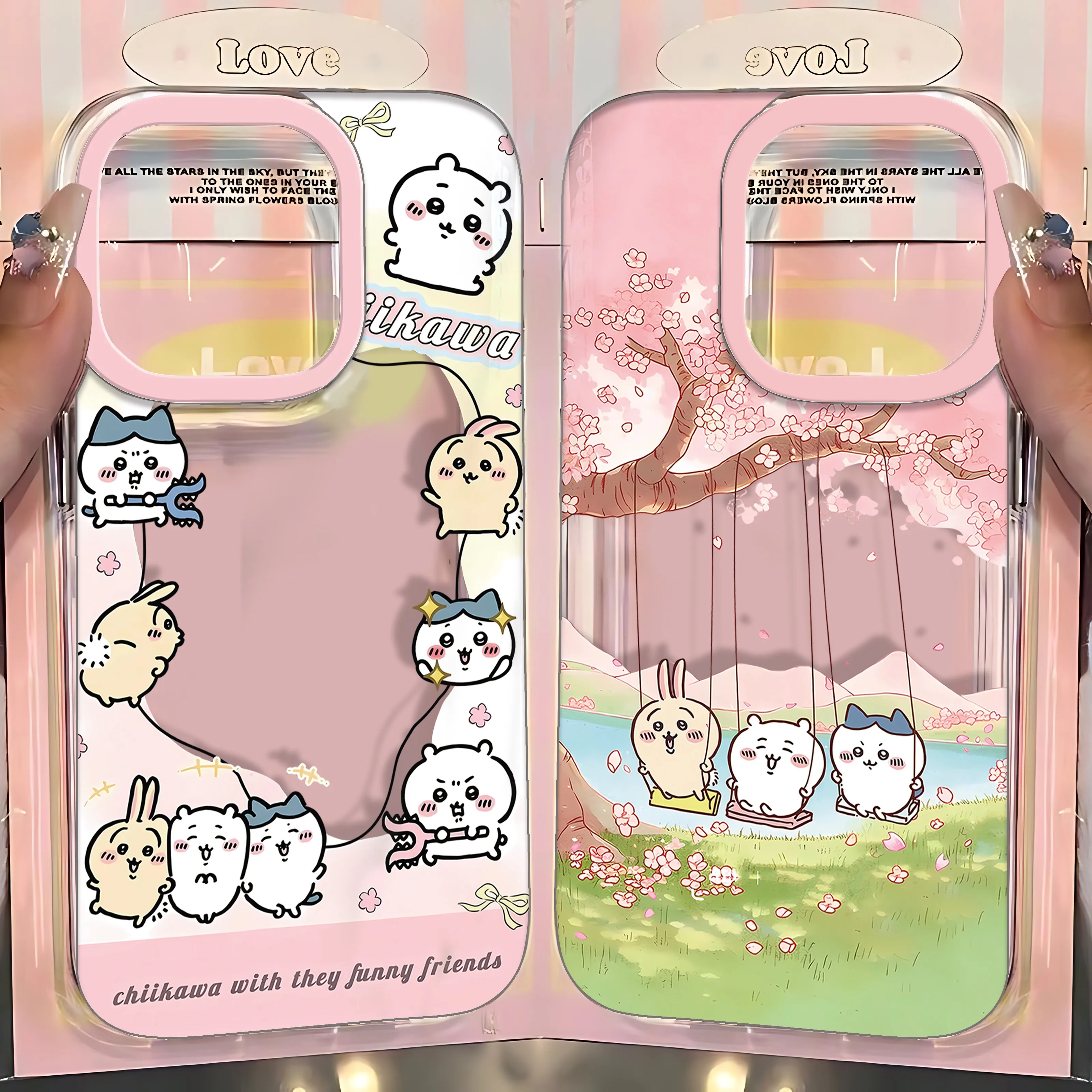 Japan comics Cute Chiikawas Clear Space Etui na telefon do Vivo T1 V15 V23 V23E V25 V27 V29 V29E V30E V40 5G Pro Transparent Cover