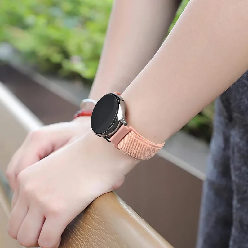 20 مللي متر 22 مللي متر حزام نايلون ل Amazfit GTR 42 47 مللي متر/GTR3 Pro/GTS/2e/3/4/2/GTS2 سوار صغير لفرقة Amazfit Bip S/U/3/5/ستراتوس 2 2S