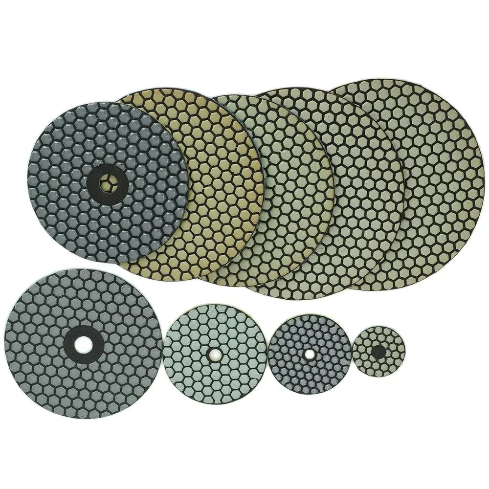 

7 Pcs 8 Inch 200mm Abrasive Diamond Dry Polishing Pads for Granite Stone Concrete Marble Polishing Use Grinding Disc