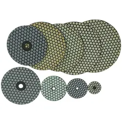 7 Pcs 8 Inch 200mm Abrasive Diamond Dry Polishing Pads for Granite Stone Concrete Marble Polishing Use Grinding Disc