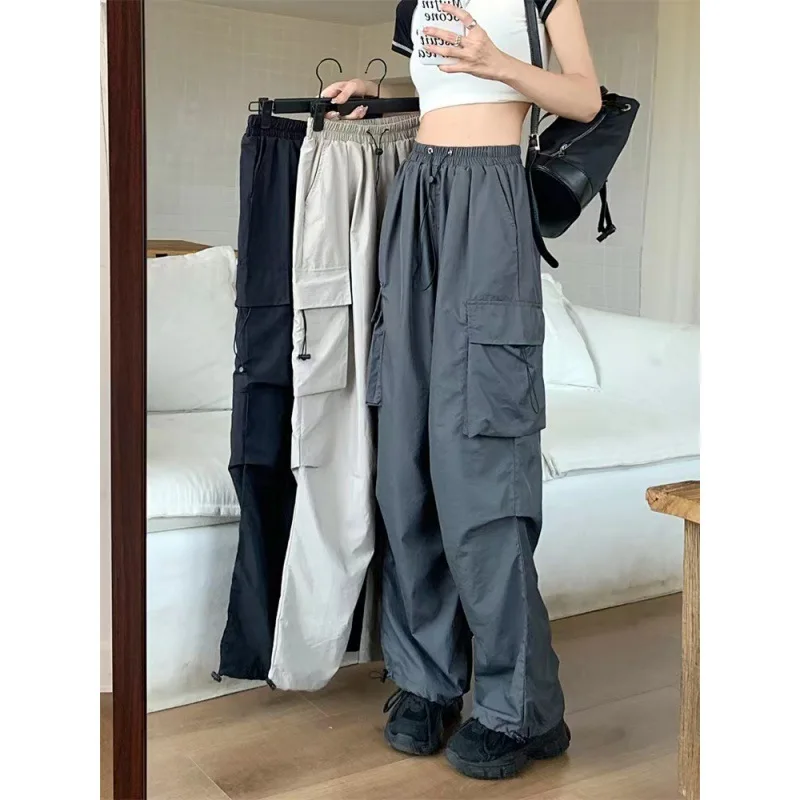 

American Sports Pants Female Spring and Autumn New Banana PantshiphopJazz Dance Casual Loose Wide-Leg Workwear Pants Fashion