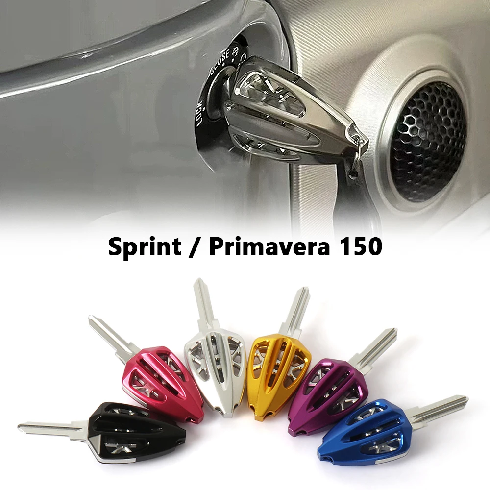 

For Vespa Primavera Sprint 150 PRIMAVERA SPRINT 150 Blank Uncut Spare Keys Blade Key Fob Kit