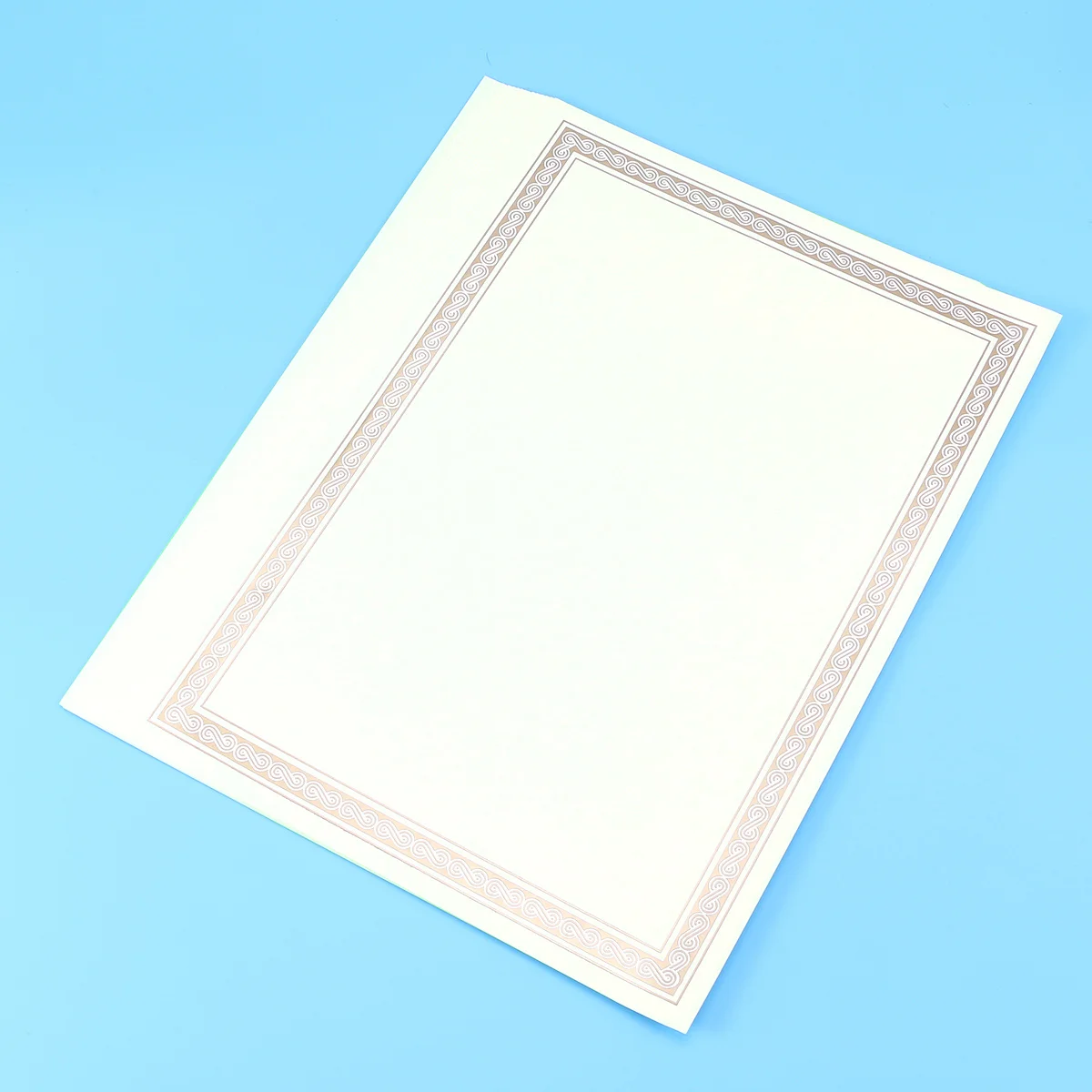 15Pcs Certificate Paper Gold Border A4 Metallic Hot Stamping Compatible Printers Personalized Awards Graduation Ceremony