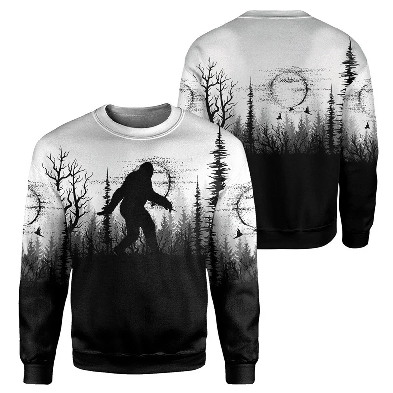 

Fashion Animal Graphic 3D Printing Men's Hoodless Sweatshirt Funny Pattern Pullovers Autumn Casual O-neck Hoodies Street Clothes