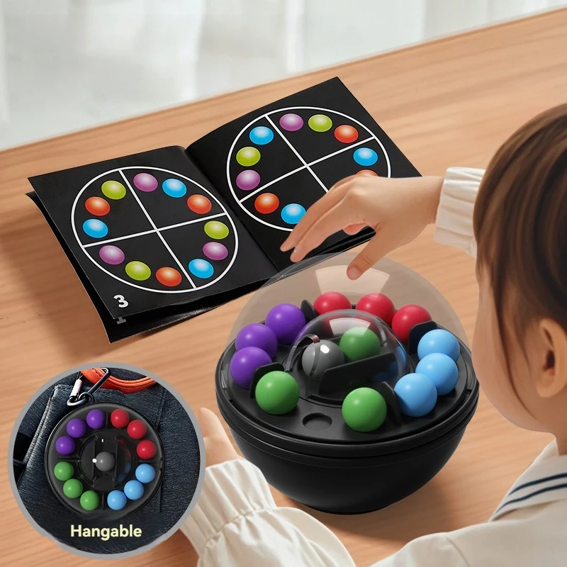 Puzzle con perline magiche rotanti per allenamento logico STEM per bambini |   Gioco di sfida rompicapo educativo precoce per lo sviluppo cognitivo