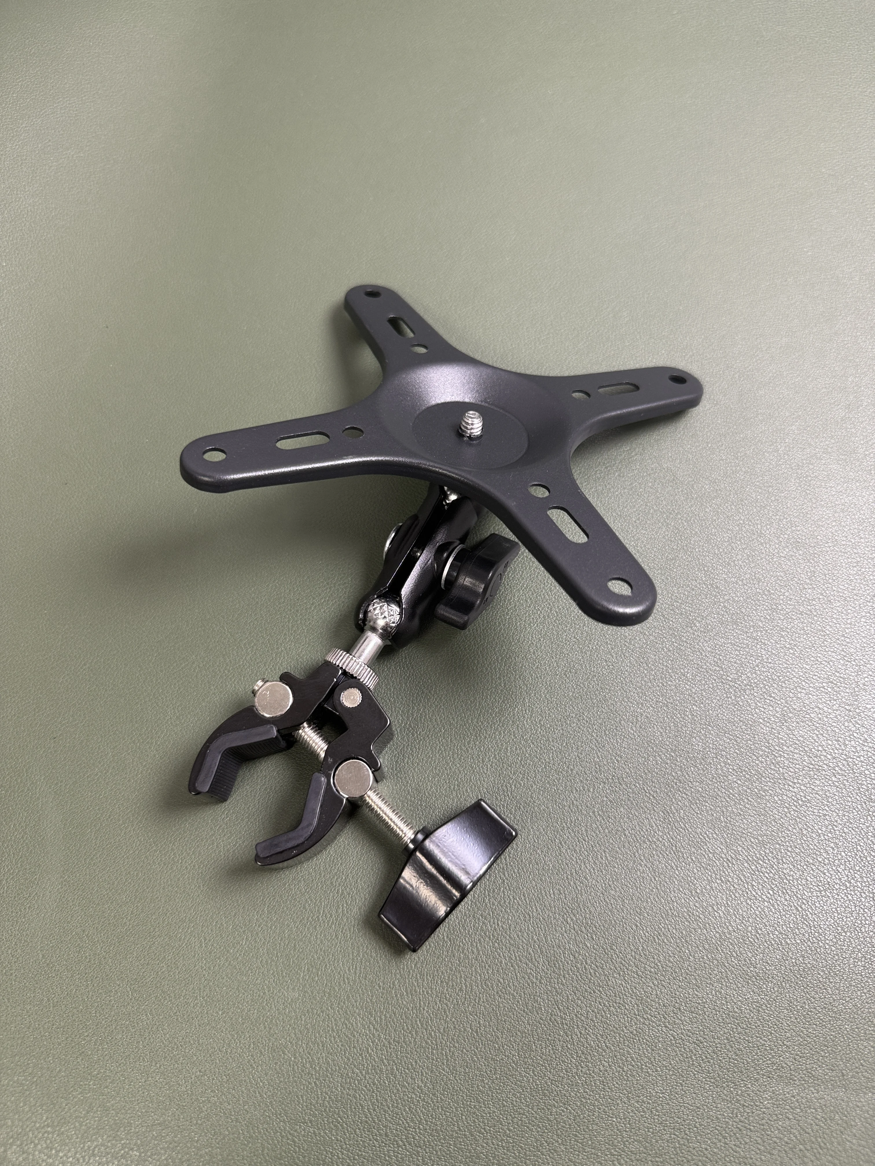 Adjustable Portable Metal Monitor Bracket - Desktop Tube Stand Degree Fixed Desk Holder for Computer Screen