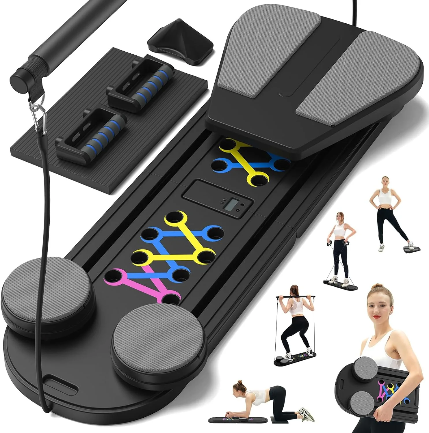 7-in-1 Pilates Training Board Push Up Board & Abdominal Muscle Trainer