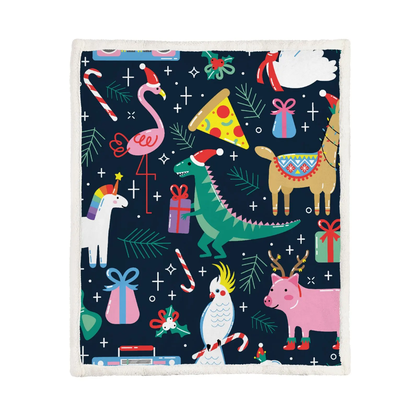 

Printed lamb blanket, 3D design bed blanket, soft and warm microfiber sports bedding sofa