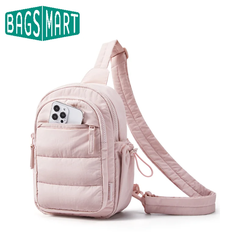 BAGSMART Small Sling Bag for Women Outdoor Puffer Crossbody Bag Purses Hobo Handbag Fanny Packs for Travel