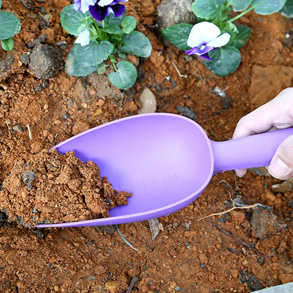 

5 Pcs Garden Shovels Soil Scoopers Planting Supplies Mini Tools Plastic Ergonomic Handles Lightweight Digging Transplanting