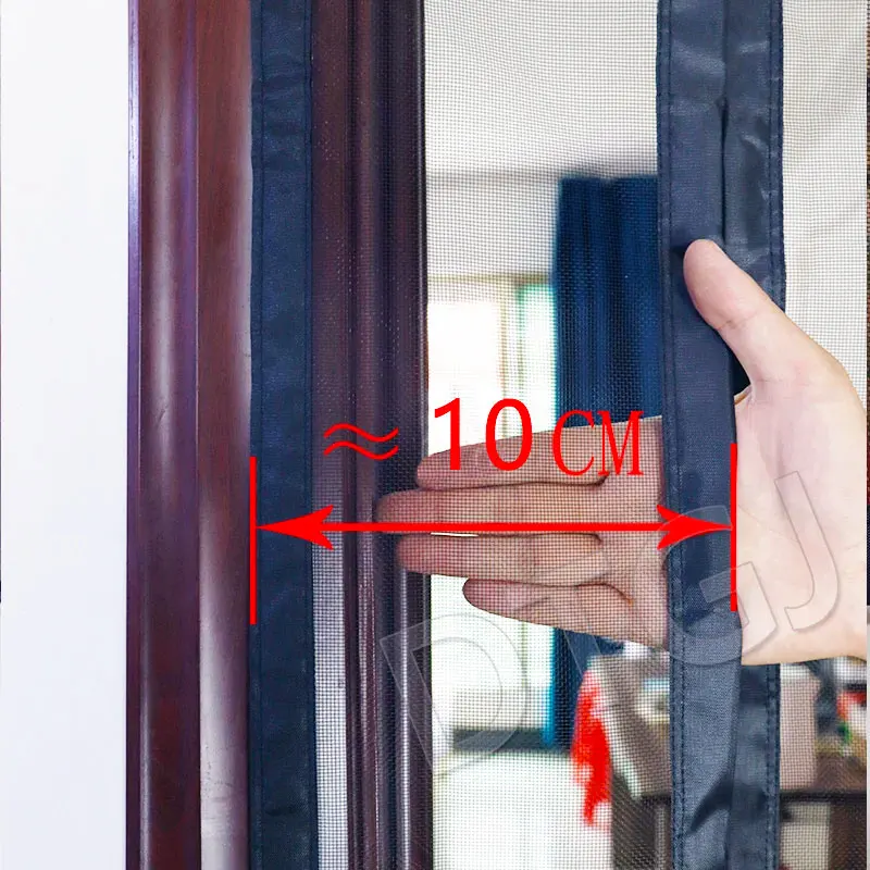 DTGJ Magnetic Mesh Screen Doors Mosquito Net Anti Fly Insect Door Mesh Open from Side 2 Automatic Closing Size Can Be Customized